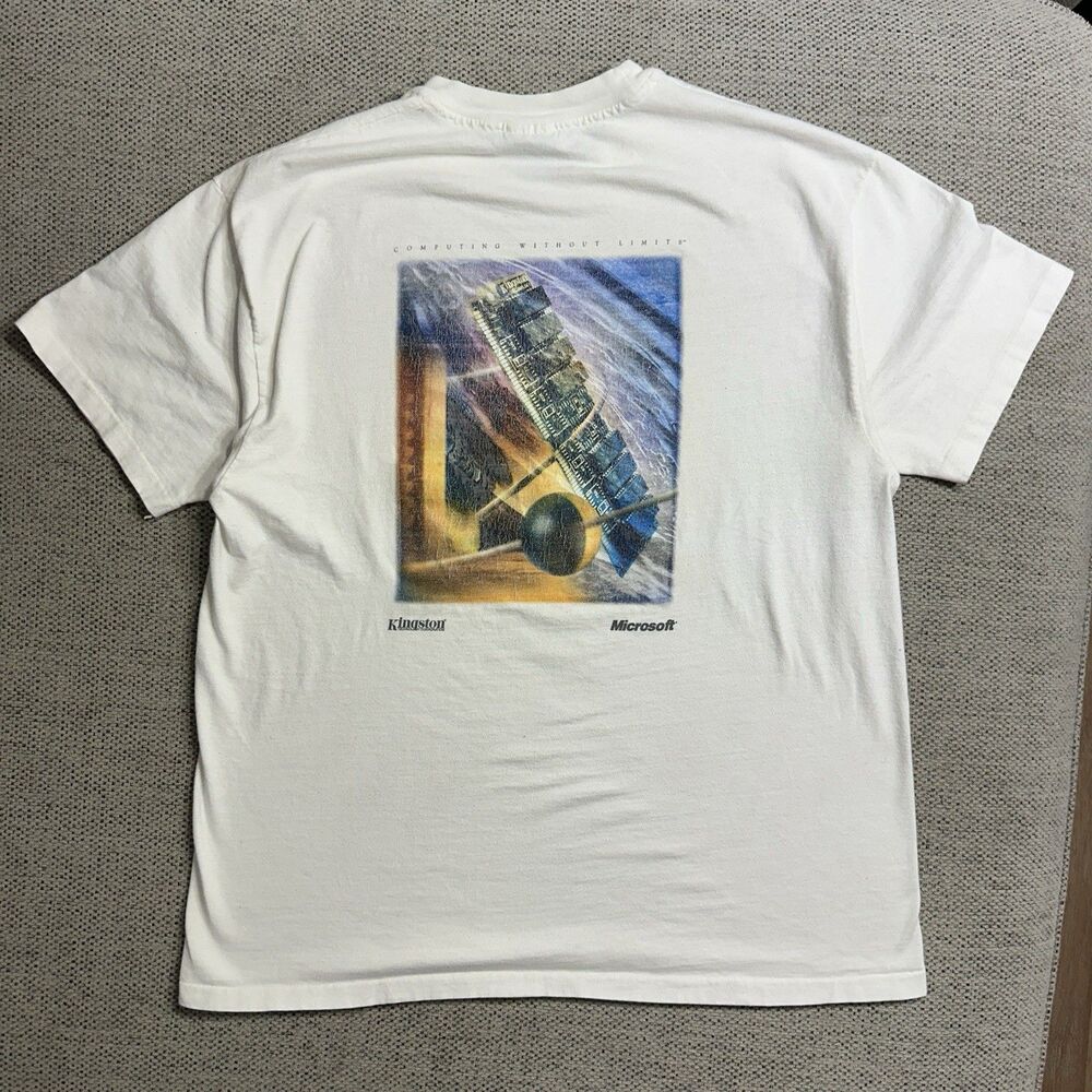 Vintage 1990s Single Stitch Kingston Microsoft Computer Memory Promo XL